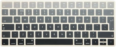HRH Silicone Keyboard Cover Skin Protector for Magic Wireless Keyboard MLA22LL/A (A1644,2015 Released) European ISO Layout,Ombre Grey...