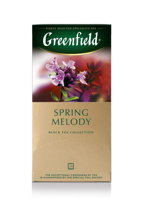 Greenfield Spring Melody Black Tea Fruit & Herbal Collection 25 Teabags The Execptional Freshness Of Tea Is Guranteed By The Special Foil Sachet...