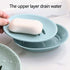WYOK 2-Pack Soap Dish with Drain Plastic Sponge Holder Easy Cleaning Soap Saver Tray Caddy Keep Dry Stop Mushy for Shower Bathroom Kitchen(White)...