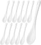 BTaT- Tea Spoon, Set of 12, White Porcelain, Espresso Spoons, Ceramic Spoon, Ceramic Spoons, Ceramic Teaspoon, Ceramic Spoons Small, Spoon for Tea...