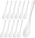 BTaT- Tea Spoon, Set of 12, White Porcelain, Espresso Spoons, Ceramic Spoon, Ceramic Spoons, Ceramic Teaspoon, Ceramic Spoons Small, Spoon for Tea...
