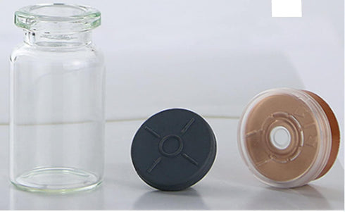 20 Pcs 10ml Glass Bottle,Sterile Transparent Vial,Seals Empty Vials, Lab Sample Vial, Empty Vials with Self Healing Injection Port,with Flip Off A...