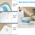 Foldable Plastic Shower Caddy Basket 2 Pcs, Portable and Durable Toiletries Caddy with Handles Ideal for Dorm, Bathroom, Cleaning, Kitchen, Campin...