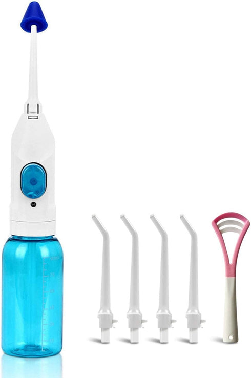 Portable Oral Irrigator Water Flosser Dental Water Toothbrush Toothpick Nasal Irrigator Implement Teeth Cleaner Oral Hygiene flossers for Home Tra...