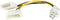 StarTech.com 6in LP4 to 6 Pin PCI Express Video Card Power Cable Adapter - Power adapter - 4 pin internal power (M) to 6 pin PCIe power (M) - 6 in...