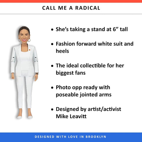 FCTRY Alexandria Ocasio-Cortez Real Life Political Action Figure: US Female Representative AOC Collectible Figurine Perfect for Collectors, Gift I...