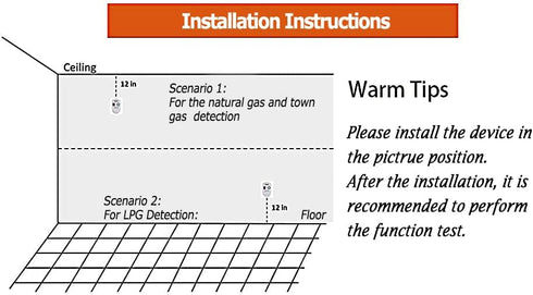 Natural Digital Gas Detector, Home Gas Alarm, Gas Leak Detector,High Sensitivity LPG LNG Coal Natural Gas Leak Detection, Alarm Monitor Sensor Home/Kitchen