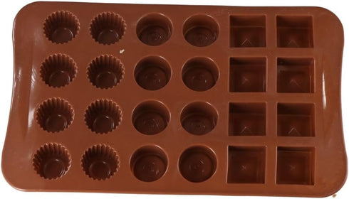 24 Holes Jelly Chocolate Soap Mould DIY Baking Silicone Mold Cake Decorating Tool Kitchen Accessorie Bakeware Ice Tray Drip Mold...