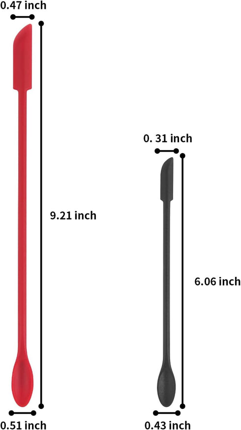 Mini Spatula Silicone Spatula Set - Cuttte 2pcs Makeup Spatula Small Spatula for Cosmetics, Reusable Beauty Tiny Spatula, Thin Jar Spatula Food Sc...