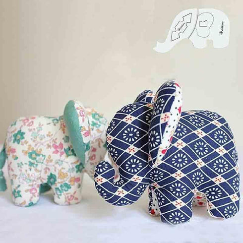 Lovely Elephant Decor Template, Sewing Patterns for Beginners Templates, DIY Cute Elephant Toy Make, Good Memories and Gifts for Children (10 inch...
