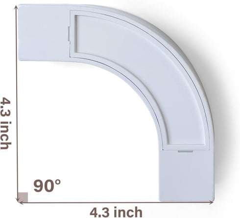 90° Curved Connectors for Track Curtains Ceiling Mount/Wall Mount, Ceiling Track for Curtains, Room Divider Curtains Tracks?White 2PCS?....