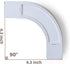 90° Curved Connectors for Track Curtains Ceiling Mount/Wall Mount, Ceiling Track for Curtains, Room Divider Curtains Tracks?White 2PCS?....
