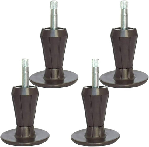 CAFORO Replacement Bed Frame Feet, 2-Piece Steel Stem Plastic Bed Frame Glide Legs to Replace Wheels (Set of 4)...