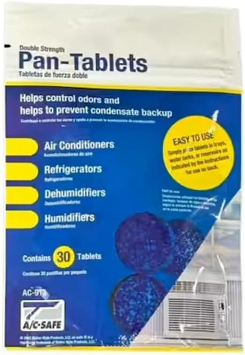 AC-Safe Pan Tablets - 30 Count: Cleans scum in Drain Pans and Humidifiers...