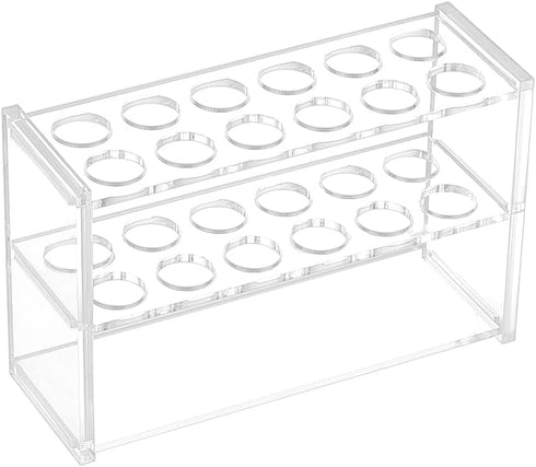 OLYCRAFT 1.8x5.5x3.5 Inch Clear Acrylic Test Tube Rack 12 Sockets Test Tube Display Stands Acrylic Centrifuge Tube Rack Transparent Test Tube Hold...