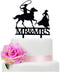 Mr & Mrs Wedding Cake Topper, Farmer Southern Style Wedding Cake Topper, Rustic Horse Wedding Cake Topper, Black Silhouette Cake Topper?Horse?...