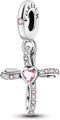 Parmuz 925 Sterling Silver Charm For Bracelet Butterfly Love Heart Evil eye Cross Christmas Gift Charms for woman Dangle Pendants Beads Jewelry Gi...