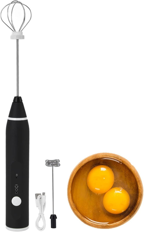 Mini Electric Blender Rechargeable Whipper 3 Modes Handheld Milk Frother with Detachable Probe Adjustable Foam Maker Blender for Frappe Hot Chocol...