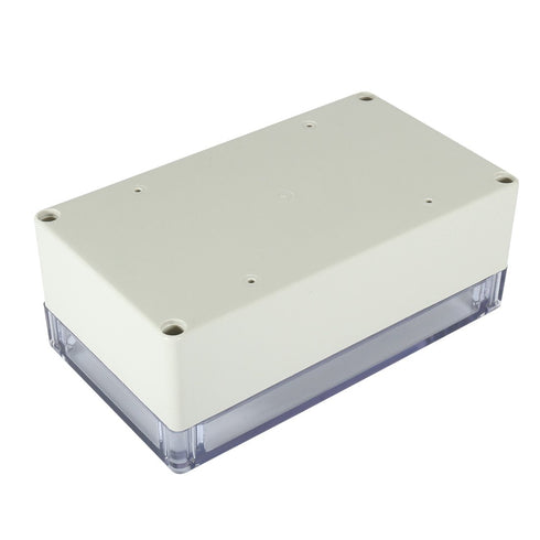 ABS Plastic Junction Box, Dustproof Waterproof IP65 Electrical Box - Universal Project Enclosure Grey, with PC Transparent/Clear Cover 6.2"x3.5"x2...