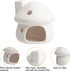 AnRui Fish Tank Decortation Cute Ceramic Mushroom Mini House Aquarium Decor Betta Cave Hideout Ornament Accessories for Small Fish, Shrimp, White...