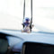 Swing Astronaut Shaped Car Pendant Cartoon Car Rear View Mirror Hanging Ornaments (New Blue)...