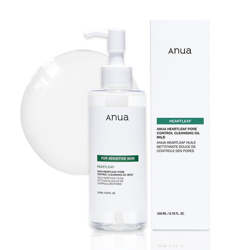 ANUA Heartleaf Pore Cleansing Oil MILD, Sensitive Skin Face Wash, Oil Cleanser for Face, Makeup Blackhead Remover, Korean Skin Care, Non-Comedogen...