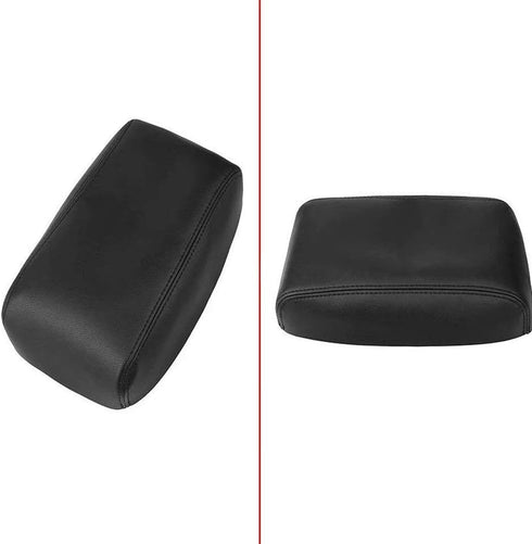 DSkoiph Leather Center Console Lid Armrest Cover Fits for 2012-2017 Toyota Camry Leather Part Only (Black)...