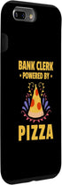 iPhone 7 Plus/8 Plus Bank Clerk Powered By Pizza Banker Finance Bookkeeper Bank Case...