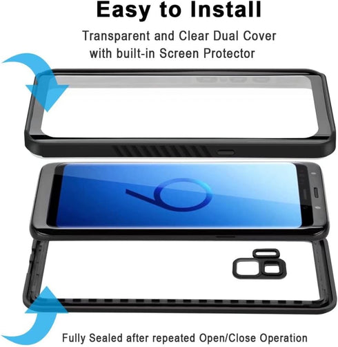 Samsung Galaxy S9 Waterproof Case, Full Body Protective Shock/Snow/Dirtproof with Built-in Screen Protector IP68 Certified Fully Sealed Underwater...