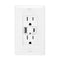 Maxxima 15A USB Wall Outlet Receptacle, 30W Power Delivery QC 3.0 Type-C/A w/ 2 Standard Outlets, High Speed Charging for Smart Devices, Duplex Re...
