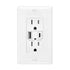 Maxxima 15A USB Wall Outlet Receptacle, 30W Power Delivery QC 3.0 Type-C/A w/ 2 Standard Outlets, High Speed Charging for Smart Devices, Duplex Re...