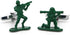 Soldiers Chess Cuff Links Green Color Contra Fighter Design Cufflinks With Gift Box...