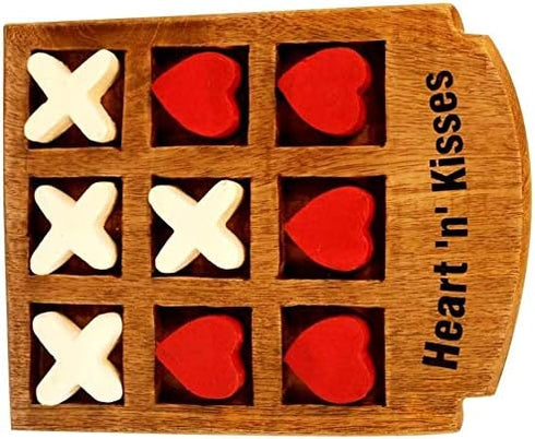 Tic Tac Toe Game Set for Kids, Friends, Family, 3D Board Games, Classic Wooden Board Game Home Decor for Living Room, Tea Table Game, Strategy Boa...