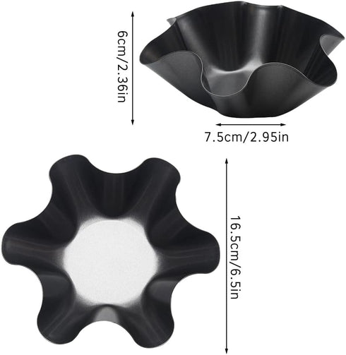EKDJKK Taco Salad Bowl Maker Molds, 4 Packs Non Stick Carbon Steel Baking Bowls Tortilla Bowl Maker Shell Pans Taco Shell Maker, 16.5x7.5x6cm...