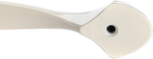 Solid Ivory Cabinet Hardware Handle Pull Lustrous Chrome Silver Flower Dresser Wardrobe Pull - 2.52" (64mm) Hole Centers, 5 Pack, Silver and Ivory...