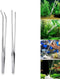 2 Pcs Feeding Tongs?10.6 Inch Stainless Steel Long Tweezers Forceps Straight and Curved Tweezers Set?for Aquarium Reptile, Plant, Snakes, Lizards,...