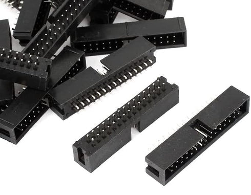 25-Pack 30P DC3 2.54mm 0.1" Pitch 30 Pins Male Box Headers 2x15 Dual Rows 30P Male Straight Pin PCB DIP, Double-Row 2x15 30-P 2.54 mm DC3 IDC Conn...