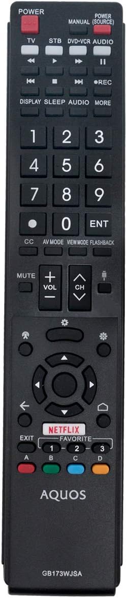 GB173WJSA RRMCGB173WJSA Replacement Remote Applicable for Sharp Aquos TV LC-80UH30U LC-70UH30U LC-70UE30U LC-70UC30U LC-60UE30U LC-80UE30U LC80UH3...