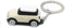 Keyring with MINI Silicone Model, Stylish Cute Adorable, Silver Chain, Achromatic Colors-white,gray...