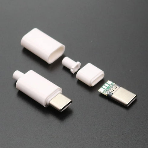 20Set USB 3.1 Type C Male Connector 24 Pin Welding Data Line Interface 24P PCB Board Support Module(10Set Black + 10Set White)...