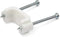StarTech.com 100 Pack Cable Clips with Nails - Two Steel Nails - Reusable Nail-in Clamps - Brick/Drywall Cable Fasteners - Ethernet Cord/AV/Coax C...