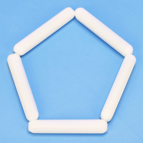 5-Pack Stir Bar Set, 50 mm PTFE-Coated Magnetic Stirring Bars White Laboratory Stir Mixer for Stirrers, 5 PK...