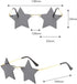 Star Rimless Sunglasses Women/Men Unique Pentagram Party glasses Prom Streetwear...