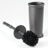 mDesign Toilet Bowl Brush and Holder - Covered Bathroom Toilet Brush - Standing Toilet Bowl Scrubber in Modern Holder - Space Saving, Deep Cleanin...