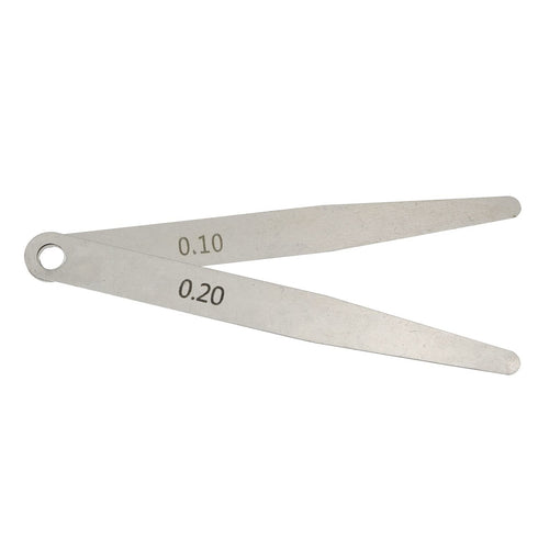 Feeler Gauge PZRT 2pcs 0.1mm and 2pcs 0.2mm Metric Thickness Feeler Gauge Gap Measuring Tool Metric Filler Thickness Gage Measurement Tool...