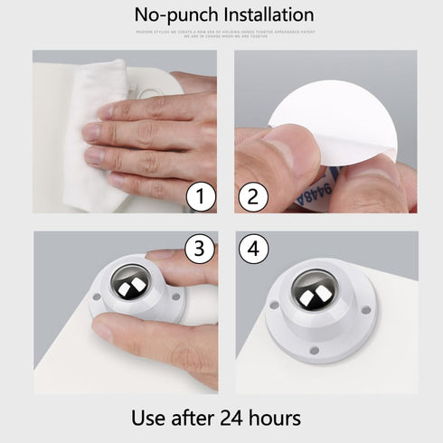 Self Adhesive Caster Wheels for Furniture,Storage Box,Trash Can,PC Stainless Steel Universal Pulley 360 Degree Rotating Adhesive Caster Wheels 1 I...