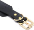 Punk Leather Goth Choker Collar Adjustable Rock PU Leather Choker Necklaces Cosplay Jewelry Vintage Necklaces - Black with Gold Heart...
