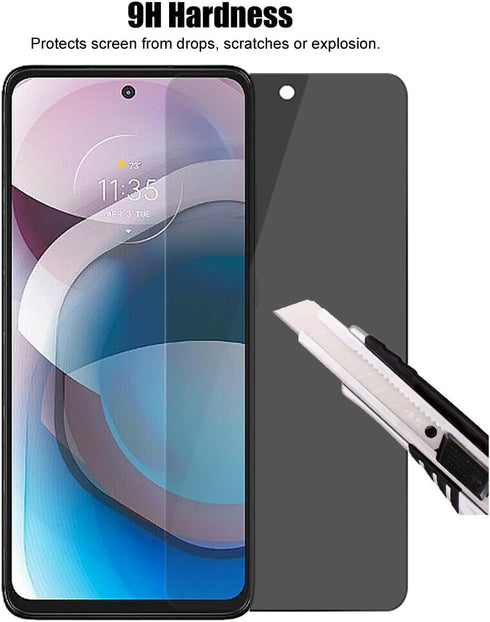 (3+3) For Motorola One 5G Ace/One 5G UW Ace/Moto G 5G (2020) (3 Pack) Anti Spy Private Tempered Glass Privacy Screen Protector and (3 Pack) Camera...