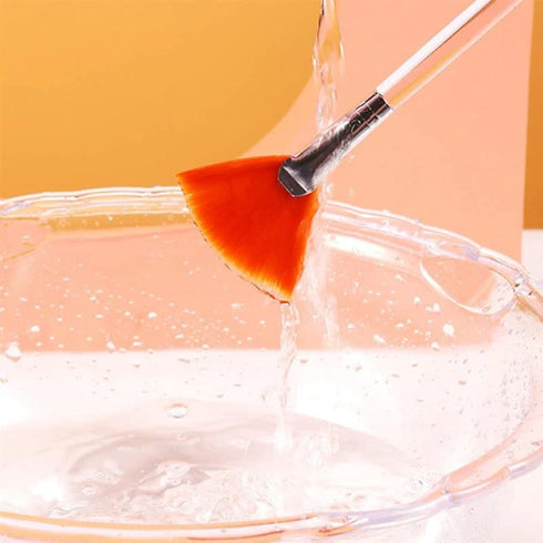 15 Pieces Fan Brushes Soft Facial Applicator Brushes Acid Applicator Brush Cosmetic Makeup Skincare Tools for Mud Cream...