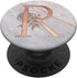 Rose Pink Letter R First Initial Monogram AAN123 PopSockets PopGrip: Swappable Grip for Phones & Tablets PopSockets Adhesive PopGrip...